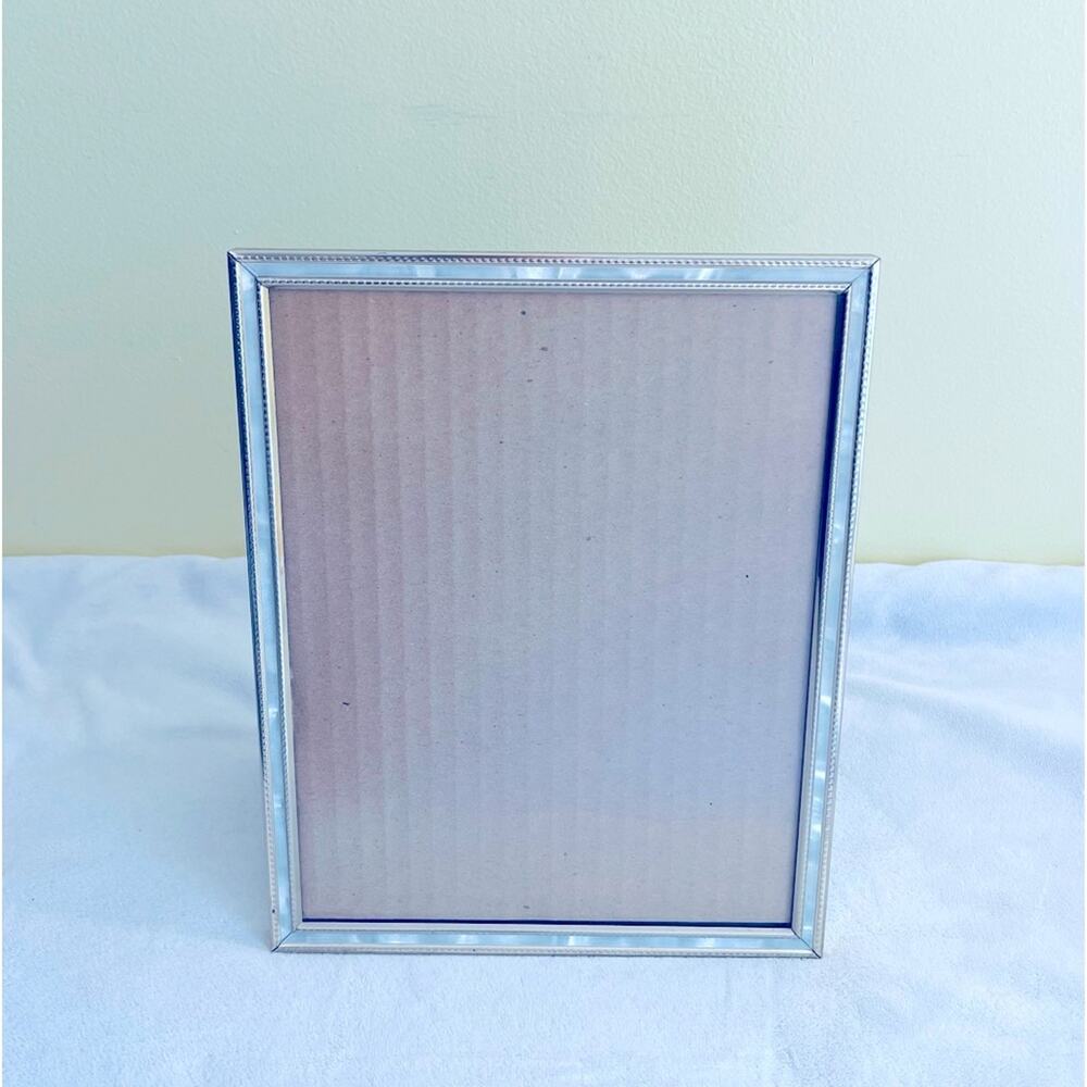 Picture Photo Frame Vtg 8 x 10 Pearlescent Mid-Century Gold Tone